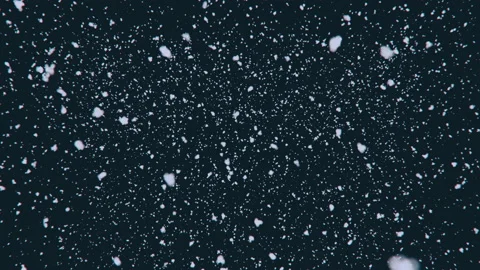Snow flakes falling on black background. Winter weather Stock Footage 121940630
