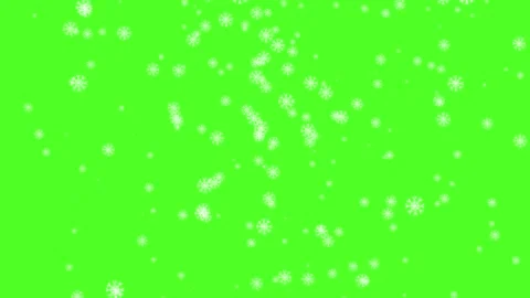 Snow flakes falling Green Background Stock Footage 323505620