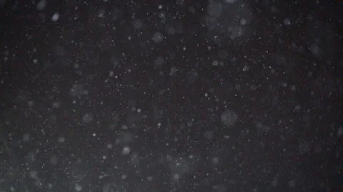Snow flakes falling in night. Stock Footage 100863801