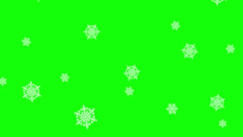 Snow flakes falling over green screen background. Christmas happy new year Stock Footage 254691485
