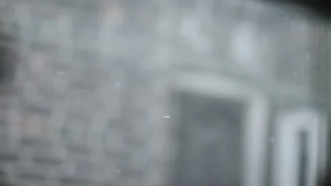 Snow Flakes Falling in Slow Motion Stock Footage 169370661