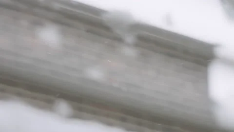 Snow Flakes Falling in Slow Motion Stock Footage 169371213