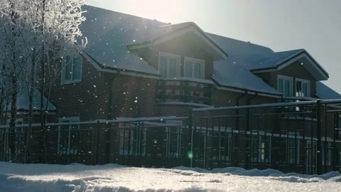 Snow flakes falls down. Video stock 148170102