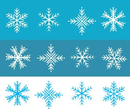 Snow flakes illustration Stock Illustration