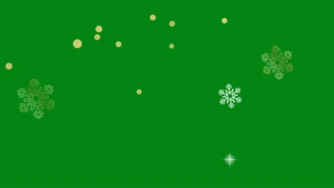 Snow flakes motion graphics with green screen background Stock Footage 133156468