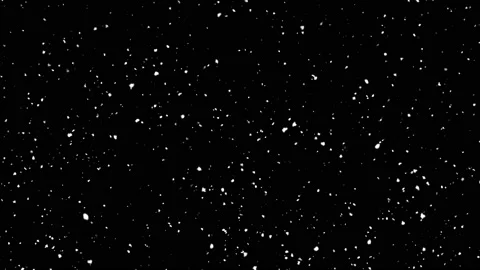 Snow flakes overlay, black background. Winter, slowly falling snow effect Stock Footage 222802911