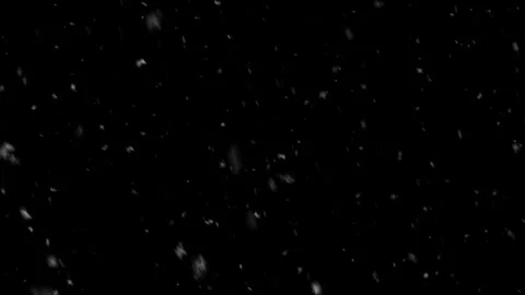 Snow flakes overlay, black background. Winter, slowly falling snow effect s.. Stock Footage 252511999