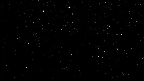 Snow flakes overlay, black background. Winter, slowly falling snow effect Stock Footage 256232460