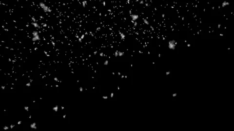 Snow flakes overlay, black background. Winter, slowly falling snow effect Stock Footage 304429419