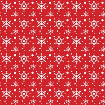 Snow Flakes Pattern Background Stock Illustration