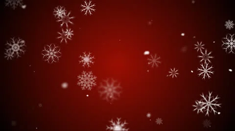 Snow flakes red Video stock 23456806