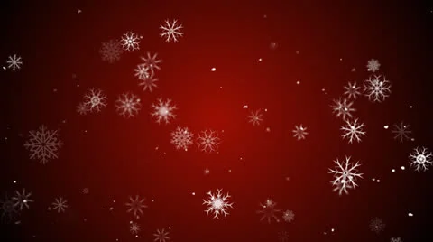 Snow flakes red Stock Footage 23456859