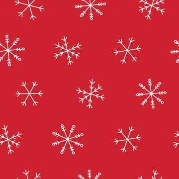 Snow flakes seamless pattern. Idea for Christmas Stock Illustration