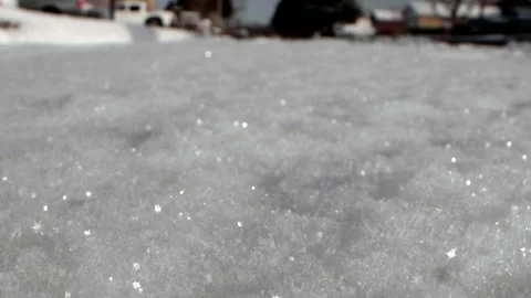 Snow Flakes Shining in the Sun Stock Footage 194472969
