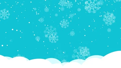 Snow flakes snow rain background. Bright blue Christmas snow 4K resolution Stock Footage 256201158