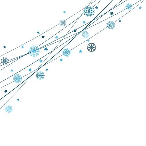 Snow flakes on strings background for christmas time Stock Illustration