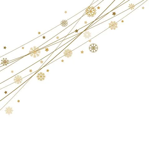 Snow flakes on strings background for christmas time Stock Illustration