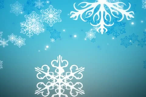 Snow Flakes Transition Stock Footage 10870617