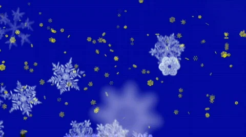 Snow flakes white on blue background Stock-Footage 752533