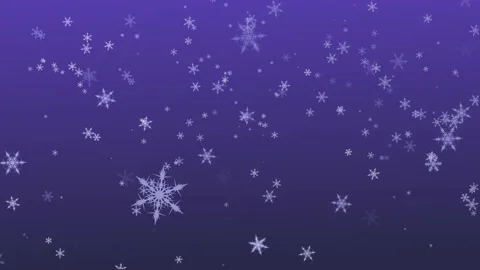 Snow flakes winter video background with very peri purple color of the year Stock Footage 167119117