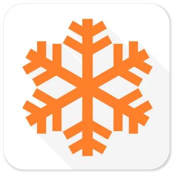 Snow flat icon Stock Illustration