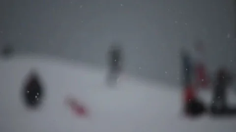 Snow focusing Stock Footage