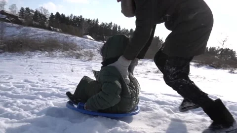 In the snow Stock Footage 154427142