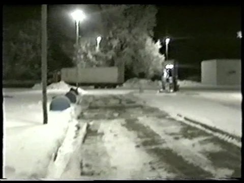Snow Footsteps Stock Footage 340541692
