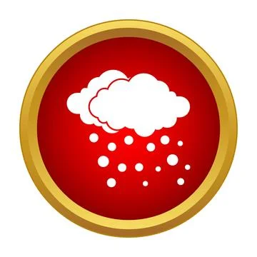 Snow forecast icon showing falling precipitation Stockillustratie