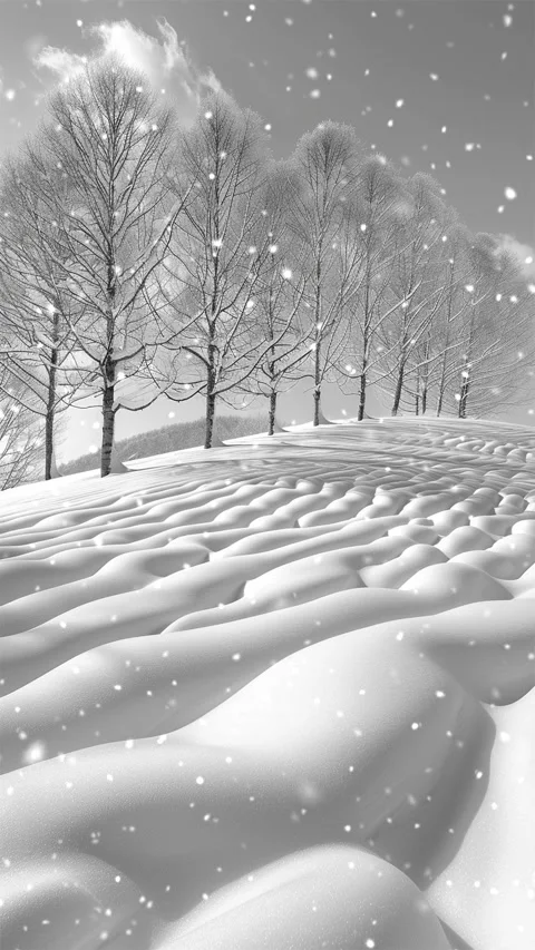 Snow forest. Falling snowflakes. Looped snow. Winter forest. Stock Footage 267053814