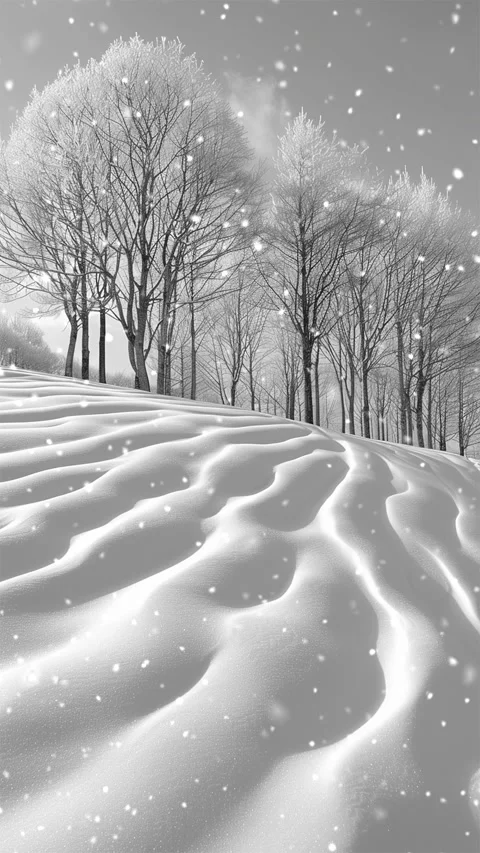 Snow forest. Falling snowflakes. Looped snow. Winter forest. Stock Footage 267053816