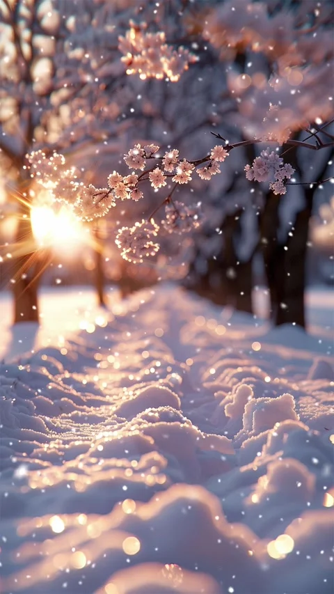Snow forest. Falling snowflakes. Looped snow. Winter forest. 库存影片 267053887