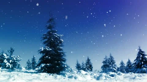 Snow Forest realistic animation 2 Stock Footage 10685642
