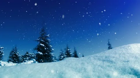 Snow Forest realistic animation 4 Stock Footage 10685645