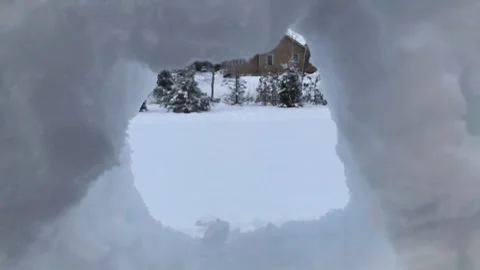 Snow fort view Stock Footage 159612499