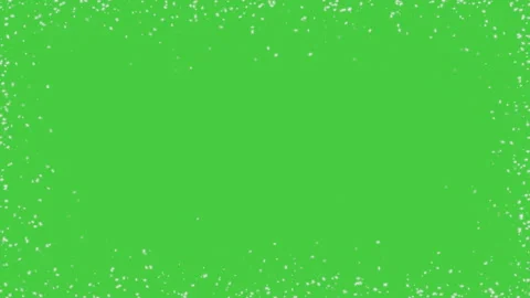 Snow frame Christmas seamless loop video green screen background Video stock 295455551