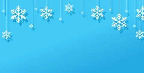 Snow frost effect on blue background. Vector Illustration. Abstract bright wh Stock Illustration