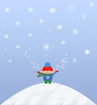 Snow fun Stock Illustration