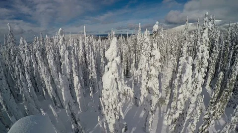 Snow Ghost Drone 4K Stock Footage 119801068