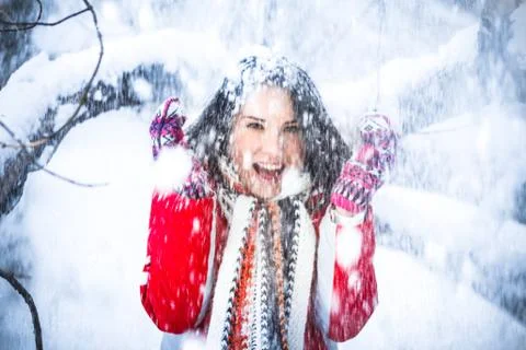 Snow girl, portrait Stock Photos