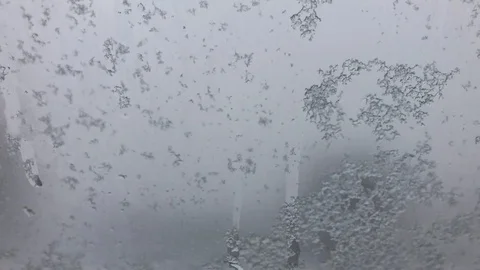 Snow on glass Video stock 126270735