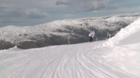 Snow gliding Stock Footage 2257416