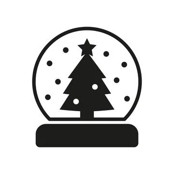 Snow globe christmas icon vector basic design simple and modern イラスト素材