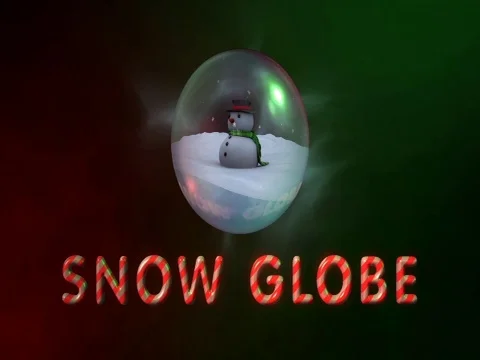 Snow Globe - Christmas Snowman in a Glass Ball Logo Stinger Stock After Effects