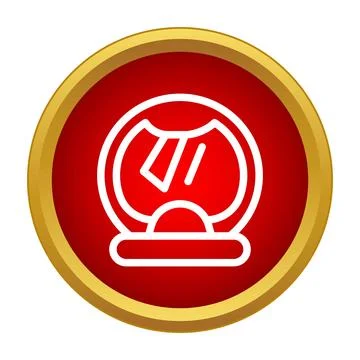Snow globe creating winter magic souvenir icon Stock Illustration