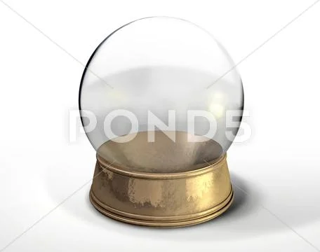 Snow globe crystal ball isolated Stock Illustration