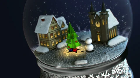 Snow globe Video stock 33053303