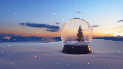 Snow Globe Video stock 167387675
