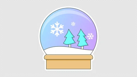 Snow globe Video stock 336874471