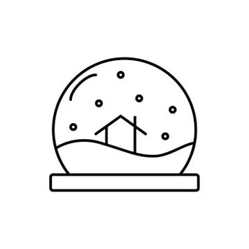 Snow globe icon element of christmas icon for mobile concept and web apps. Th Stock Illustration